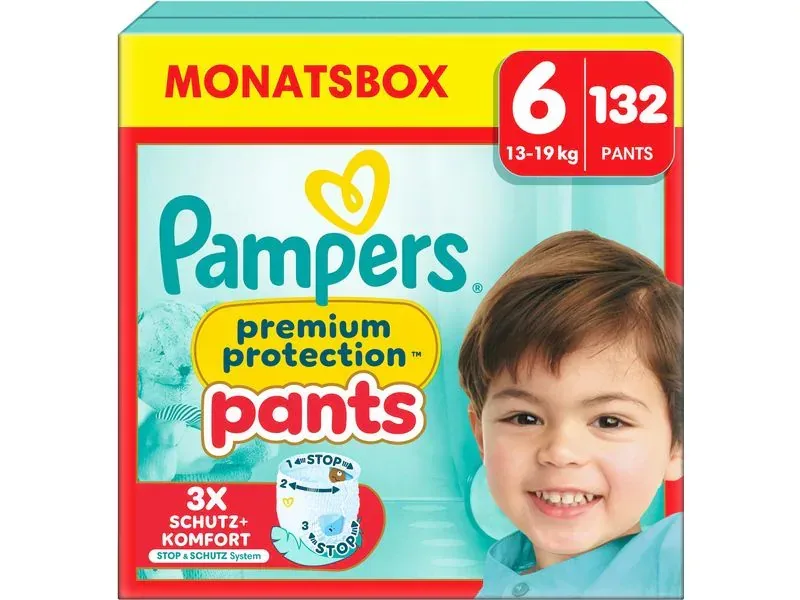 Pampers premium protection Pants, Grösse 6, 15+kg, Monatsbox (132 Stk)
