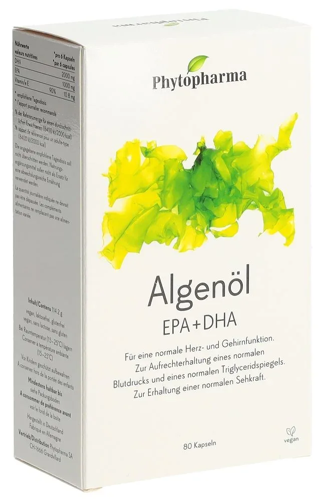 Phytopharma Algenöl EPA + DHA Kapseln (80 Stk)