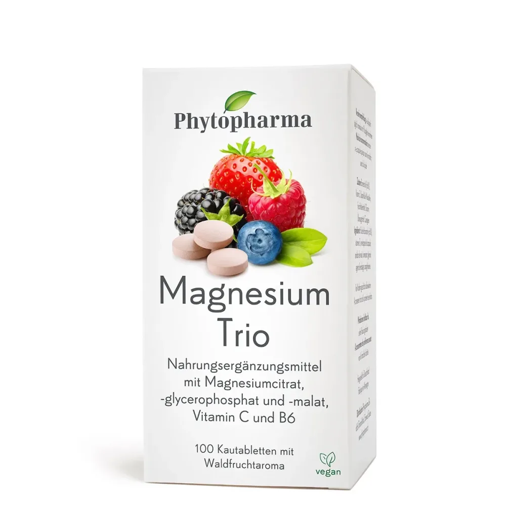 Phytopharma Magnesium Trio Kautabletten 100 Stück