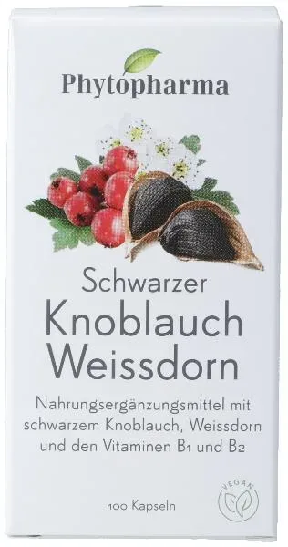 Phytopharma - Schwarzer Knoblauch Weissdorn Kapseln, 51 g