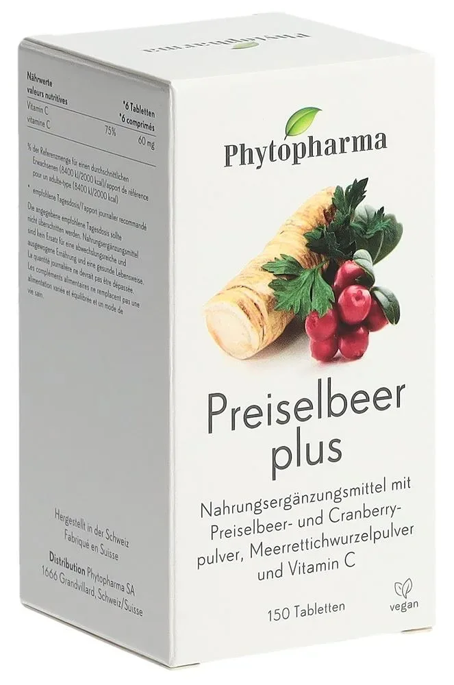 Phytopharma Preiselbeer plus Tabletten (150 Stk)
