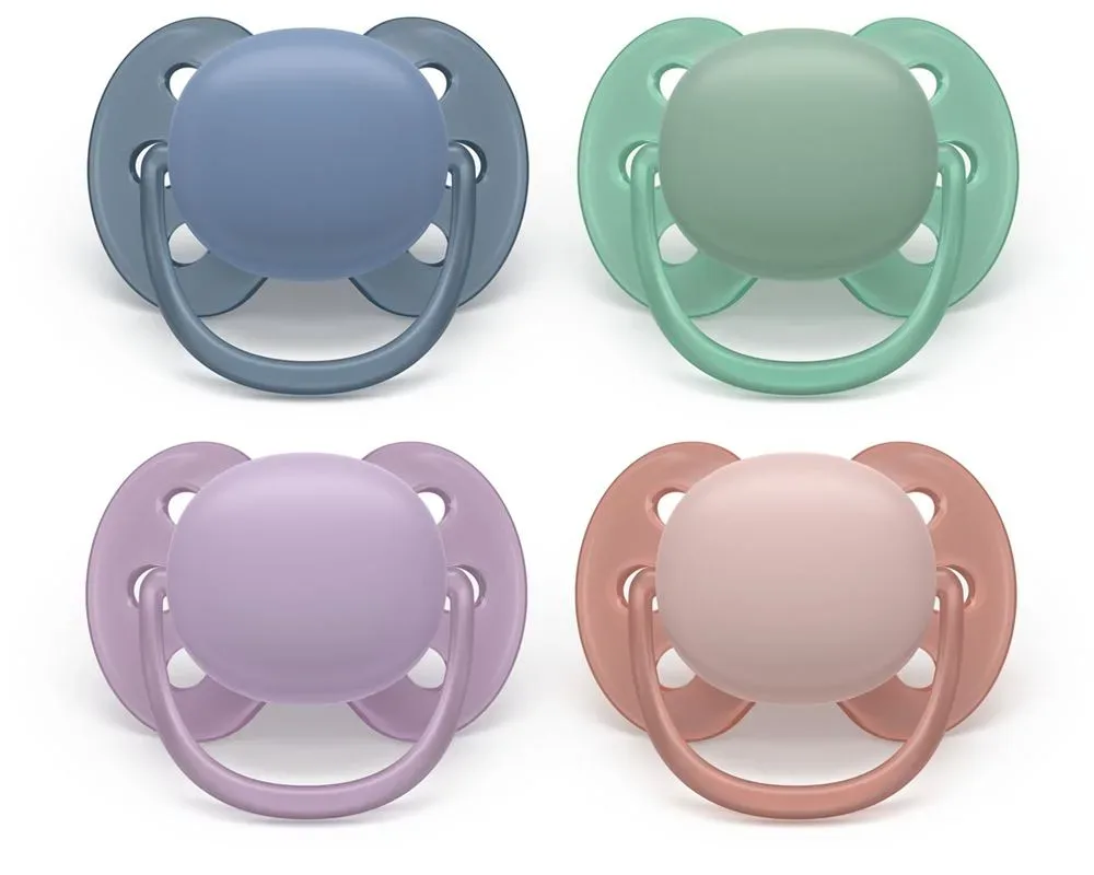 Philips Avent Schnuller Ultra Soft 6-18 Monate blau/grün/lila/rosa 2 Stk