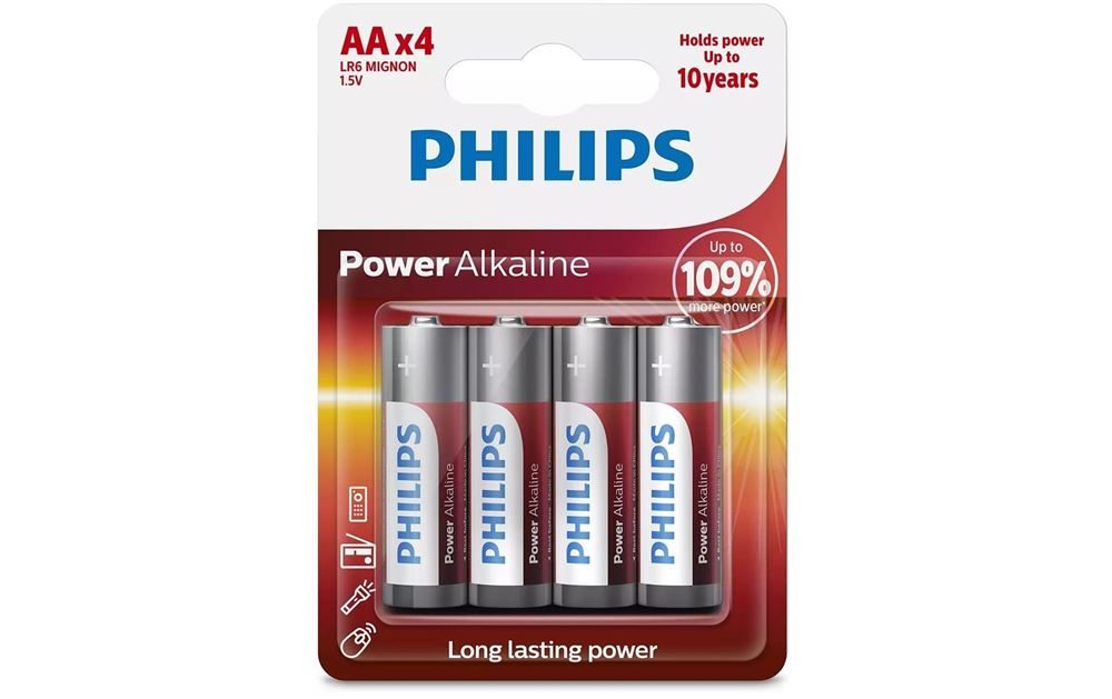 Philips Power LR6 Mignon (AA)-Batterie Alkali-Mangan 1.5 V 4 St.