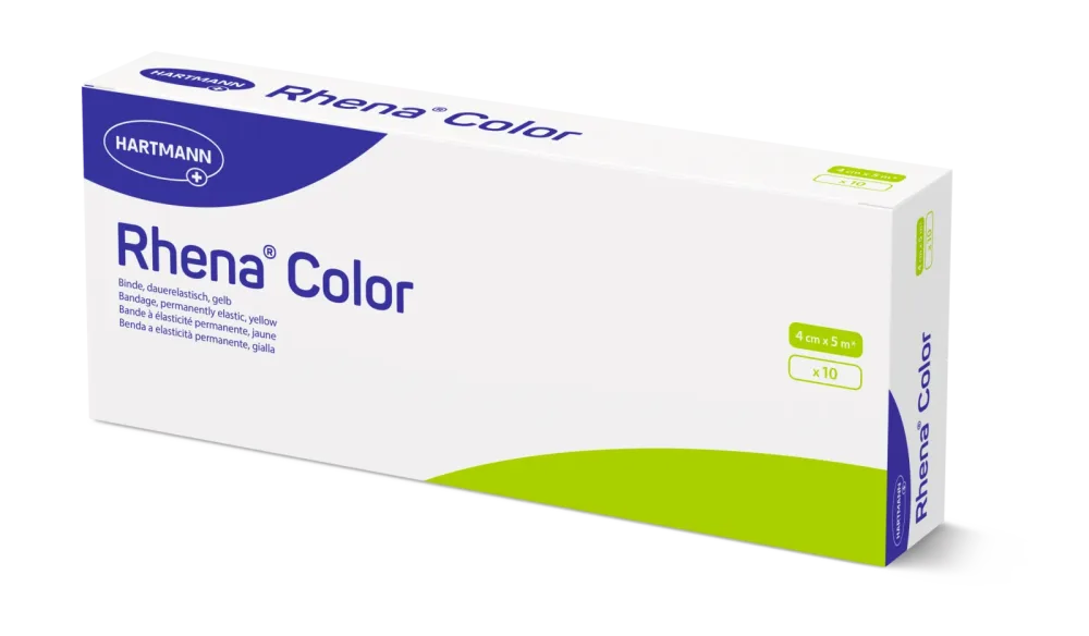 Rhena Color Elastische Binden 4cmx5m gelb 10 Stk
