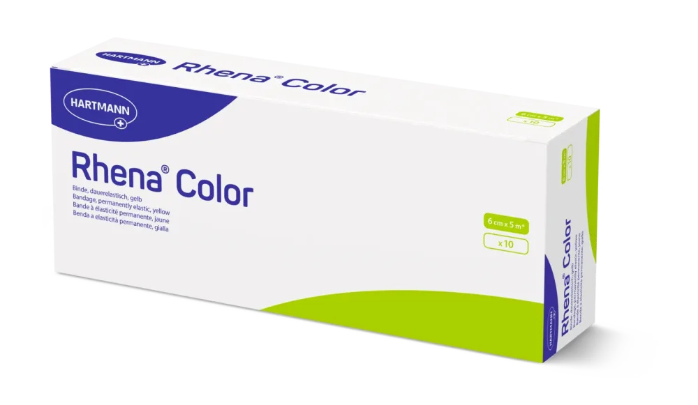 Rhena Color Elastische Binden 6cmx5m gelb 10 Stk