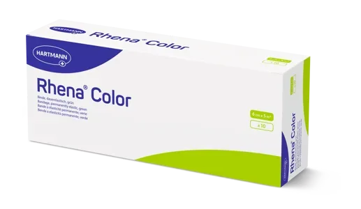 Rhena Color Elastische Binden 6cmx5m grün 10 Stk