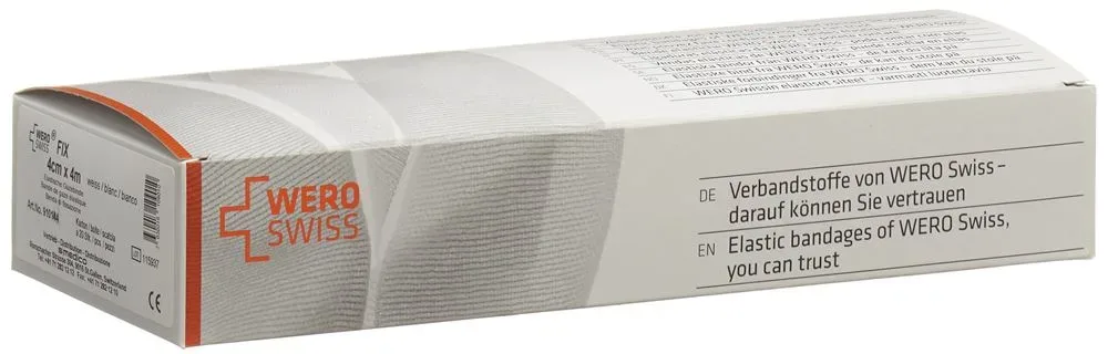 WERO SWISS Fix elastische Gazebinde 4mx4cm weiss (20 Stk)
