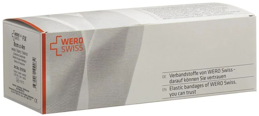 WERO SWISS Fix elastische Gazebinde 4mx8cm weiss (20 Stk)