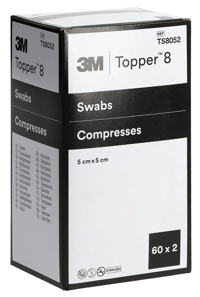 Topper 8 NW Kompressen 5x5cm steril 60 x 2 Stk
