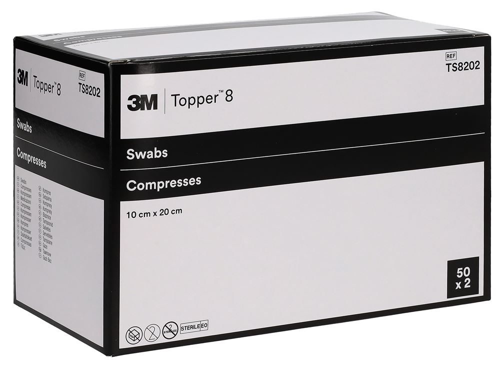 Topper 8 NW Kompressen 10x20cm steril 100 Stk