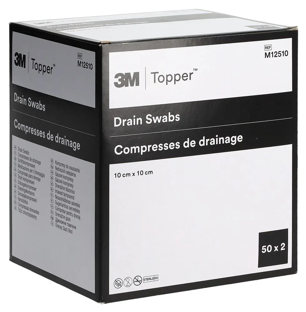 Topper Schlitzkompressen 10x10cm steril 50 Btl 2 Stk