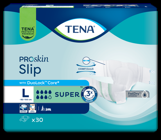 TENA Slip Maxi, Grösse L, 8 Tropfen, Taille 92-150cm (24 Stk)