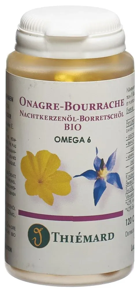 Thiémard Nachtkerze-Borretsch Öl Kaps 500 mg Bio 120 Stk