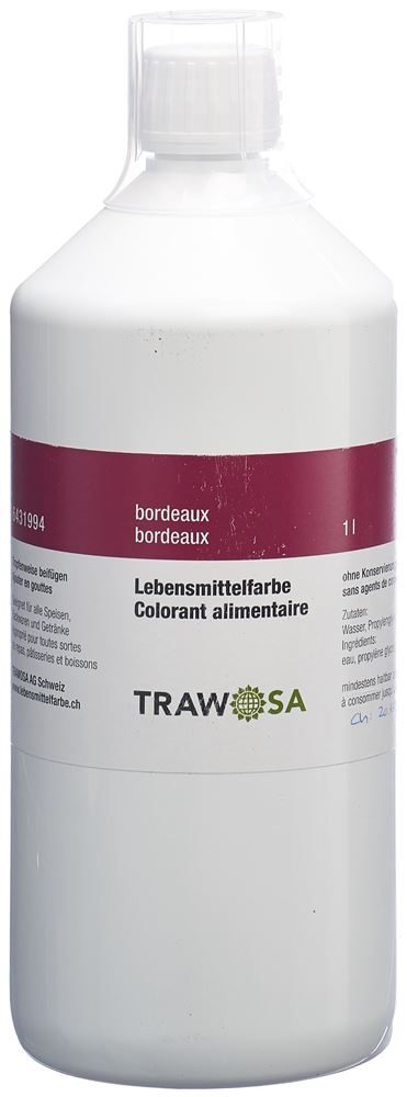 Trawosa Lebensmittelfarbstoff bordeaux 1000 ml