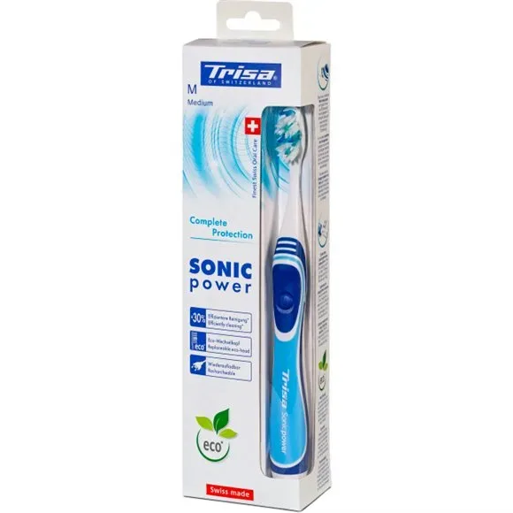 Trisa - Zahnbürste Sonicpower Complete Protection Medium Akku Zufallsauswahl, 1 Stück