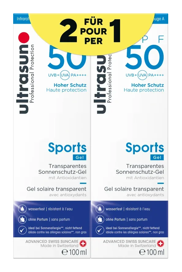 ultrasun Sports Gel LSF 50 (2x100ml)