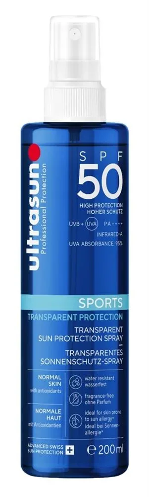 ultrasun Sports Spray LSF 50+ (200ml)