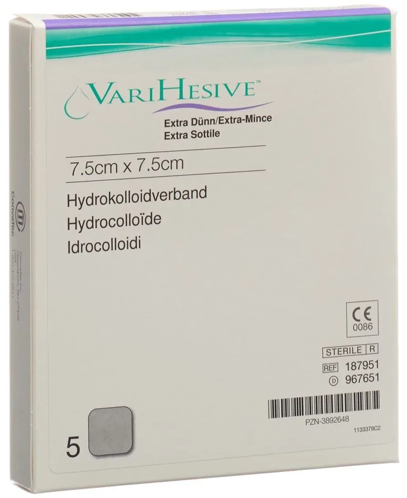 VariHesive Verband 7.5x7.5cm, extra dünn (5 Stk)