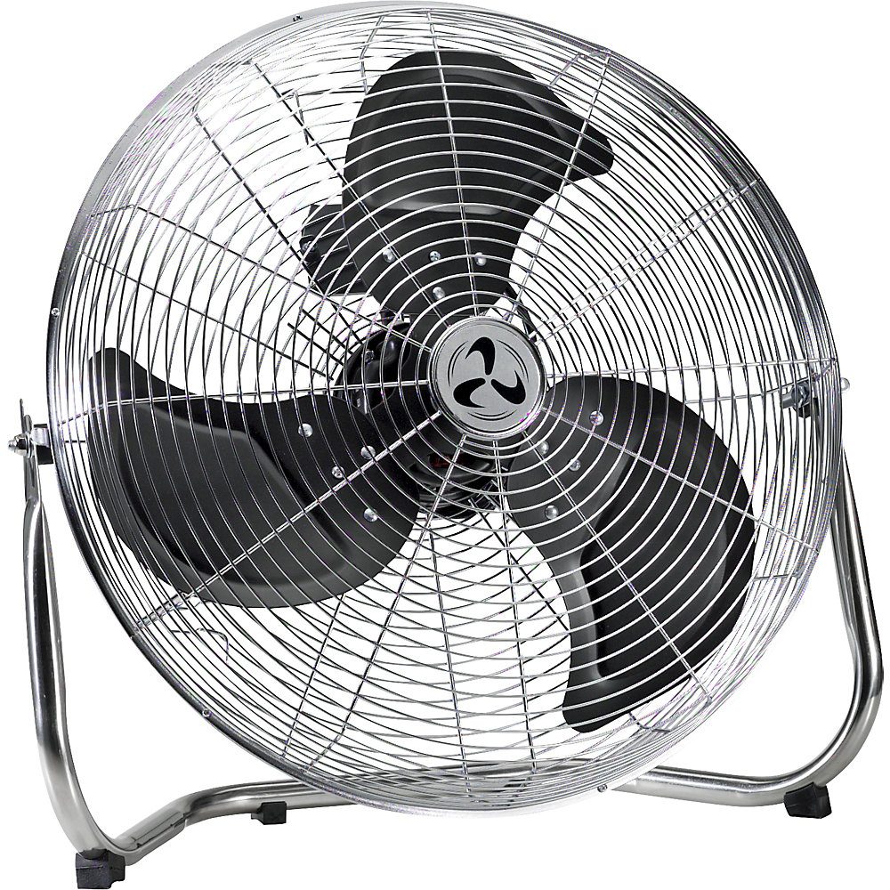 Bodenventilator mit Tragegriff Stahl, verchromt Rotor-Ø 400 mm