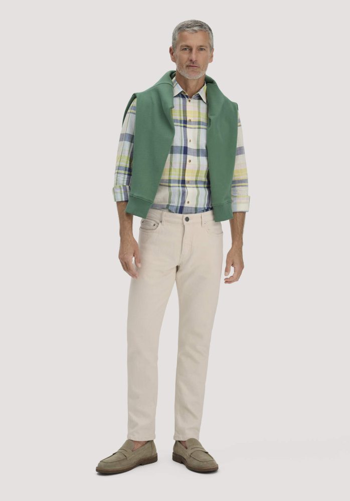 hessnatur Herren Jeans BEN Regular Straight aus Bio-Denim mit Hanf - naturfarben Grösse32/34