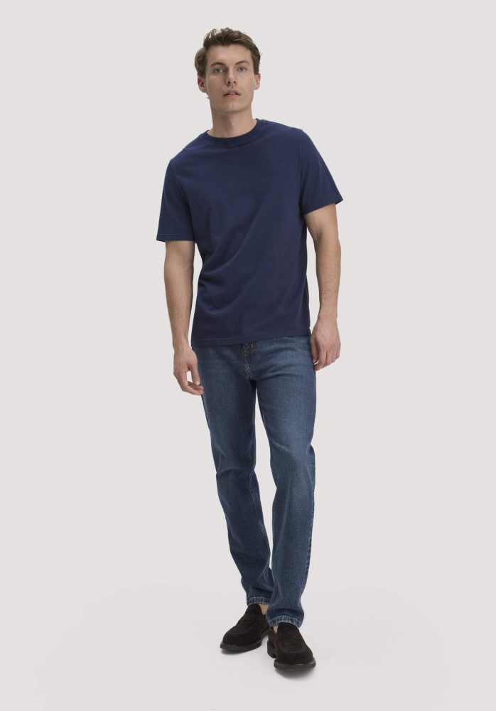 hessnatur Herren Jeans MADS Relaxed Tapered aus Bio-Denim - blau Grösse38/32