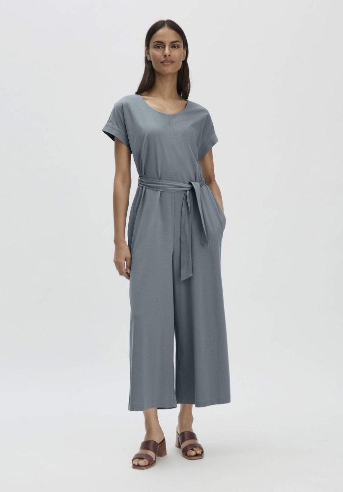 hessnatur Damen Jersey Jumpsuit Oversize aus Bio-Baumwolle - grün Grösse48