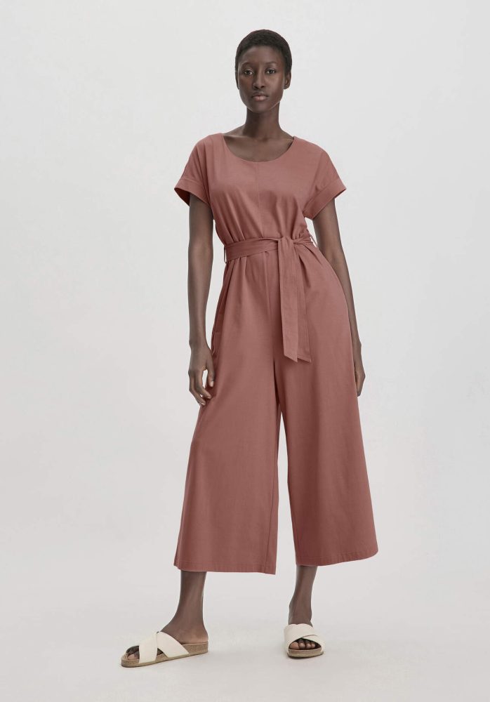 hessnatur Damen Jersey Jumpsuit Oversize aus Bio-Baumwolle - braun Grösse42