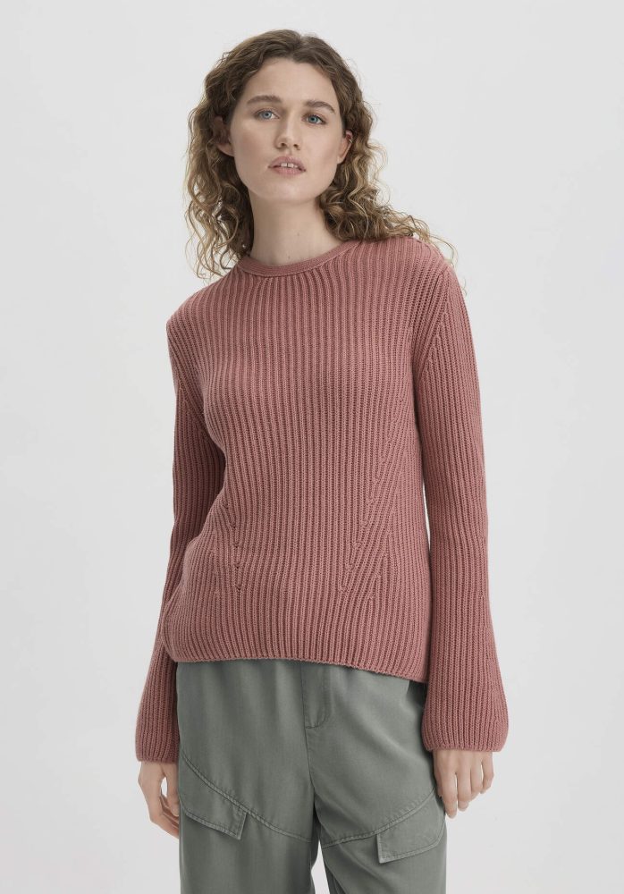 hessnatur Damen Strick Pullover Regular aus Bio-Baumwolle - braun GrösseL