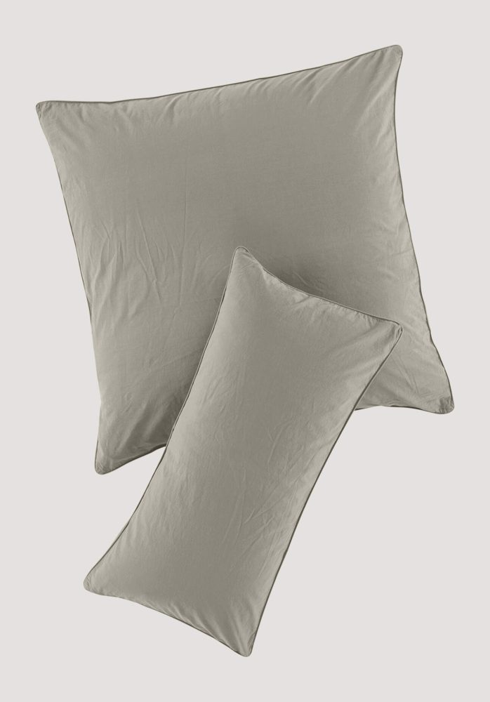 hessnatur Perkal Kissenbezug aus Bio-Baumwolle - beige Grösse40x40 cm