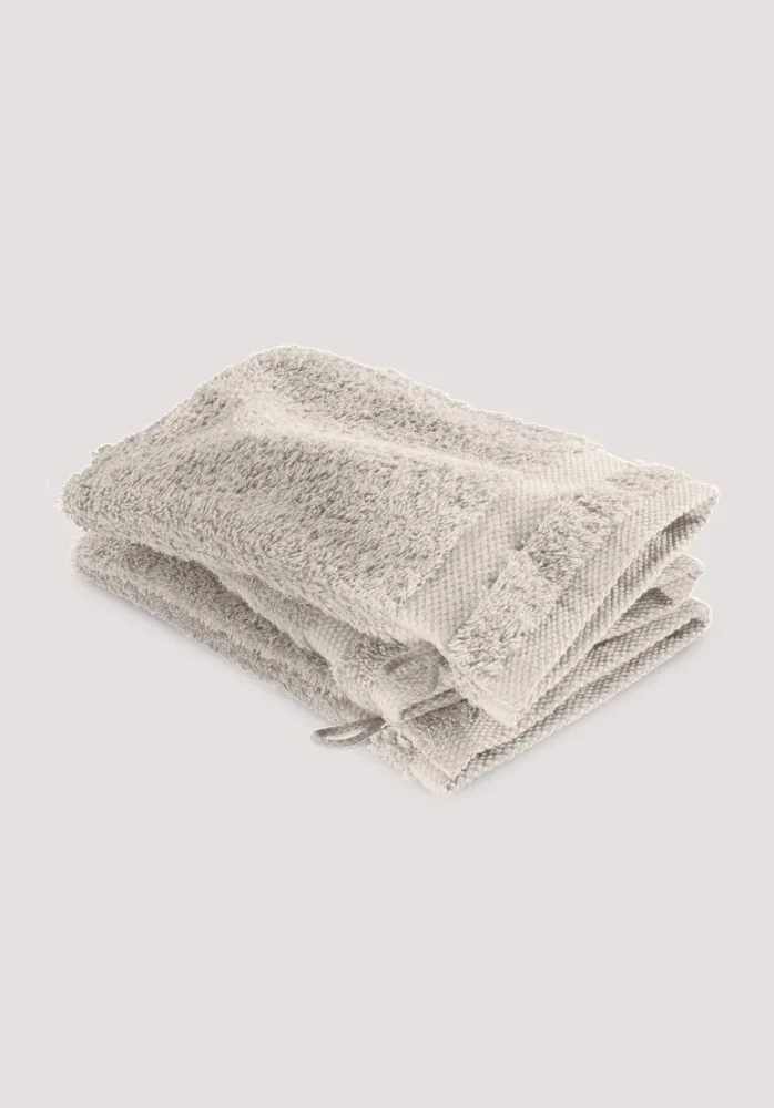 hessnatur Waschhandschuh im 3er-Pack aus Bio-Baumwolle - beige - Größe 15x20 cm
