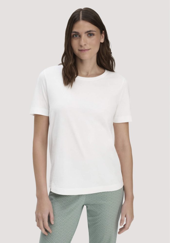 hessnatur Damen Schlaf T-Shirt PURE COTTON aus Bio-Baumwolle - weiß Grösse38