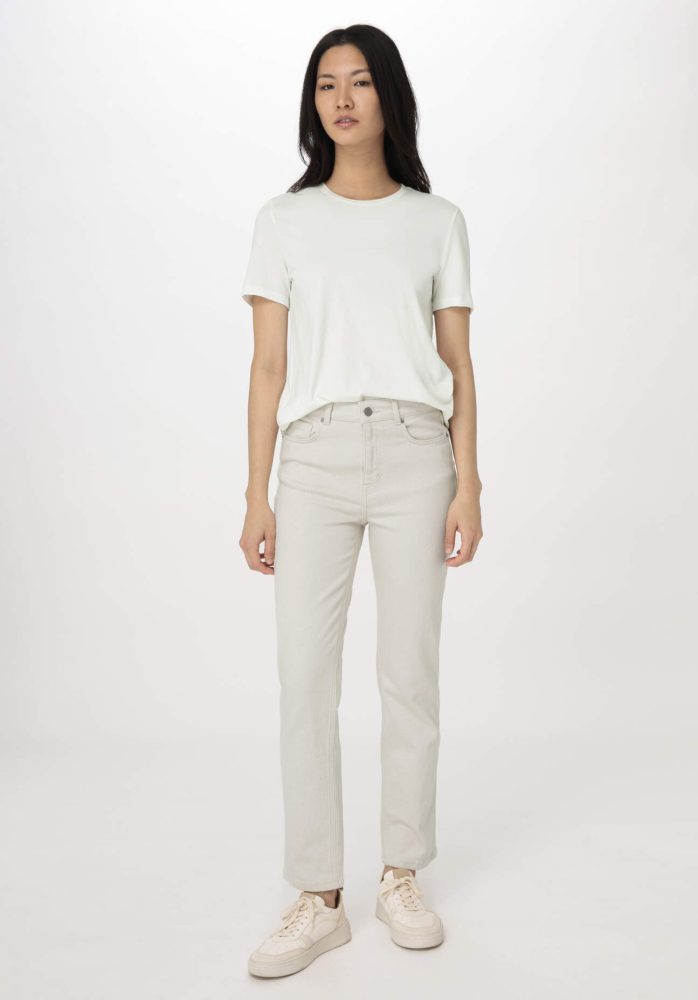 hessnatur Damen Jeans BEA High Rise Straight aus Bio-Denim mit Hanf - naturfarben Grösse33/30