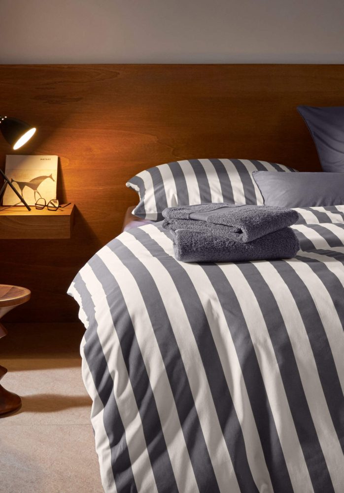 hessnatur Renforcé Bettwäsche-Set CANNES aus Bio-Baumwolle - grau Grösse240x220 / 2x80x80 cm