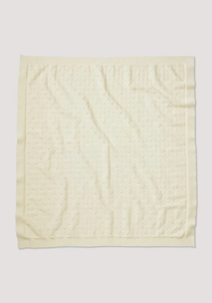 hessnatur Baby Strickdecke aus Bio-Merinowolle - natur - Größe 80x100 cm