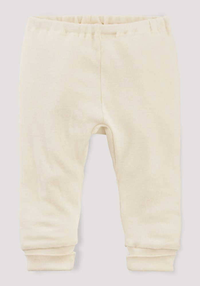 hessnatur Baby Pyjama aus Bio-Baumwolle mit Bio-Merinowolle und Seide - naturfarben Grösse74/80