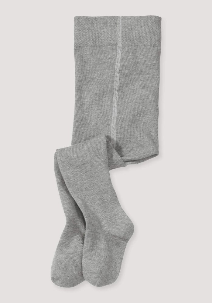 hessnatur Baby Strumpfhose aus Bio-Baumwolle - grau Grösse98/104