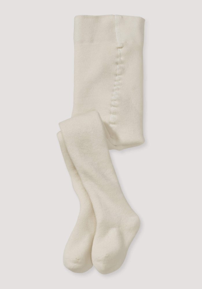 hessnatur Baby Plüsch Strumpfhose aus Bio-Baumwolle - naturfarben Grösse86/92