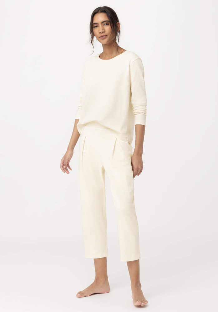 hessnatur Damen Pyjama PURE COTTON aus Bio-Baumwolle - naturfarben Grösse38
