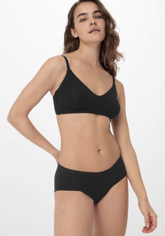 hessnatur Damen Panty PURE BALANCE aus Bio-Baumwolle und TENCEL™ Modal - schwarz Grösse38