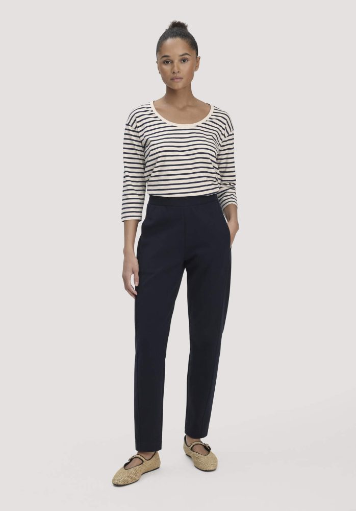 hessnatur Damen Jersey Hose Regular aus Bio-Baumwolle - blau Grösse36