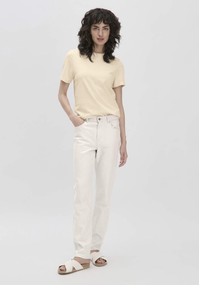hessnatur Damen Jeans HANNA High Rise Mom aus Bio-Denim mit Hanf - naturfarben Grösse32/32