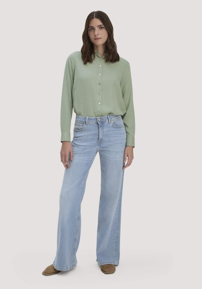 hessnatur Damen Jeans ALVA Wide Leg aus Bio-Denim - blau Grösse29/32