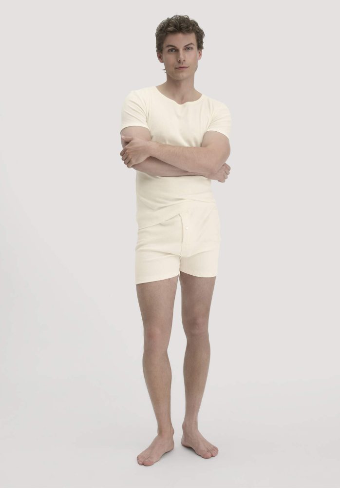 hessnatur Herren Boxershorts PURE NATURE aus Bio-Baumwolle - naturfarben Grösse8 = XXL