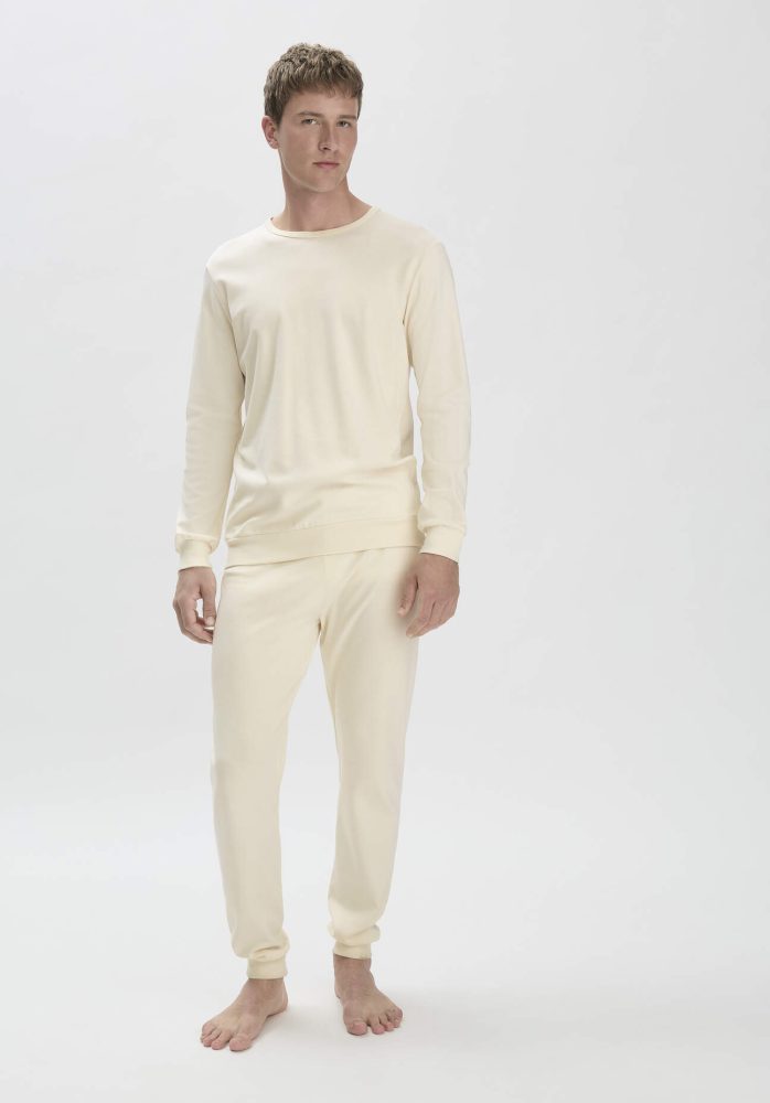 hessnatur Herren Pyjama PURE NATURE aus Bio-Baumwolle - naturfarben Grösse54