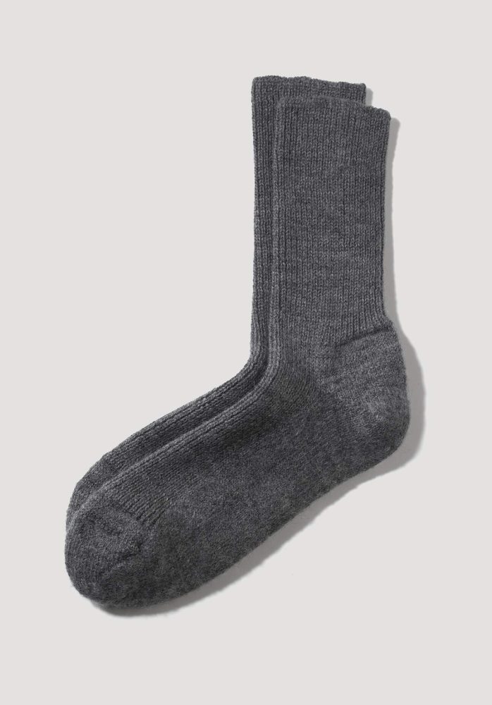 hessnatur Wollsocke aus Bio-Merinowolle - grau Grösse38/39
