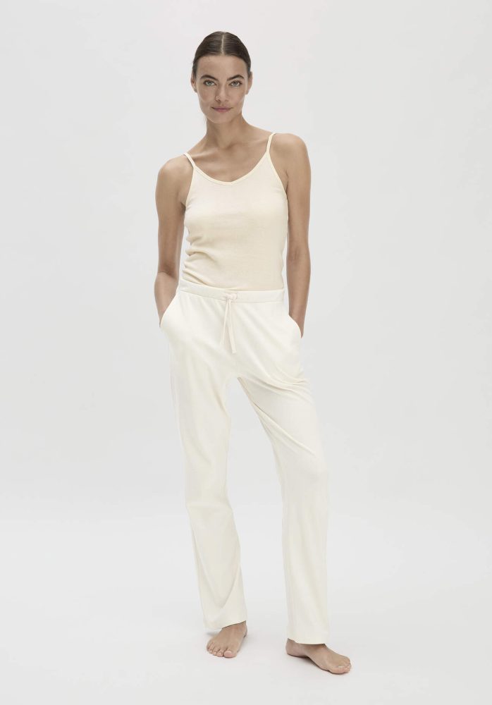 hessnatur Damen Schlafhose PURE NATURE aus Bio-Baumwolle - naturfarben Grösse34