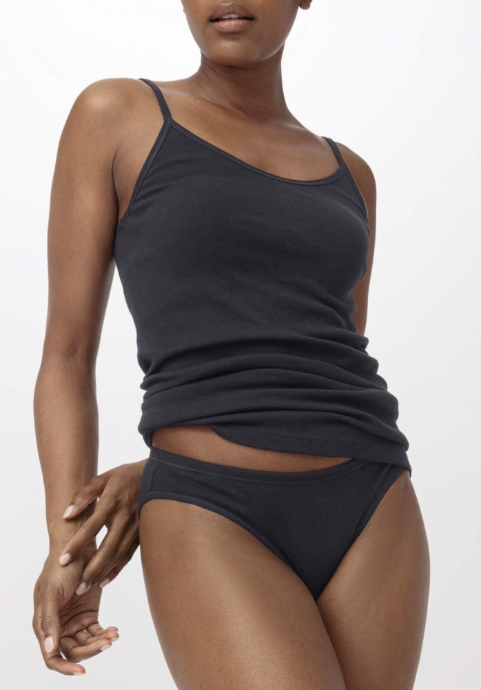hessnatur Damen Slip Low Cut im PURE COTTON aus Bio-Baumwolle - schwarz Grösse48