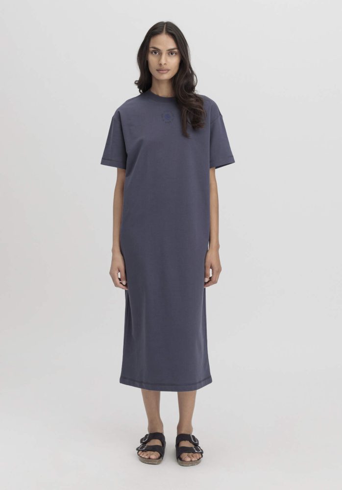hessnatur Damen Loungedress Relaxed aus Bio-Baumwolle mit Kapok - lila Grösse34