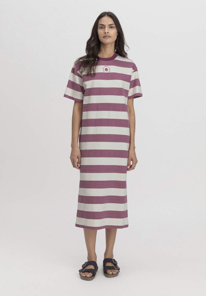 hessnatur Damen Loungedress Relaxed aus Bio-Baumwolle mit Kapok - naturfarben Grösse36