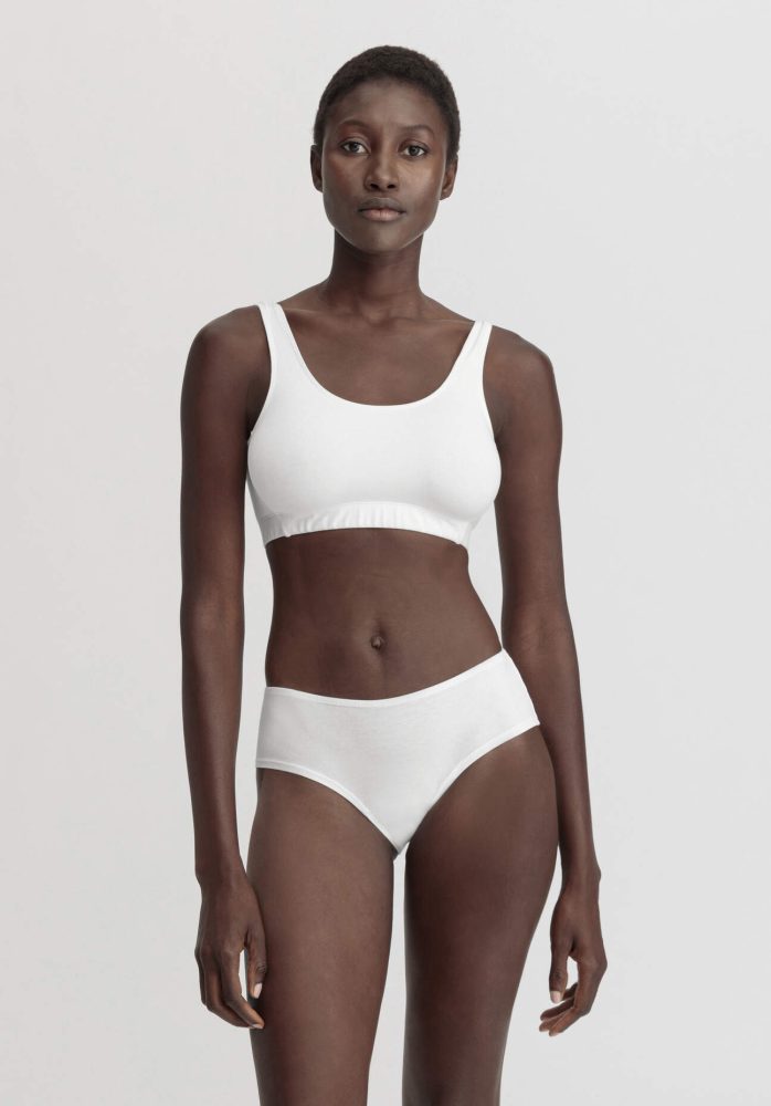 hessnatur Damen Panty Regular Cut COTTON FEEL aus Bio-Baumwolle - weiß Grösse46